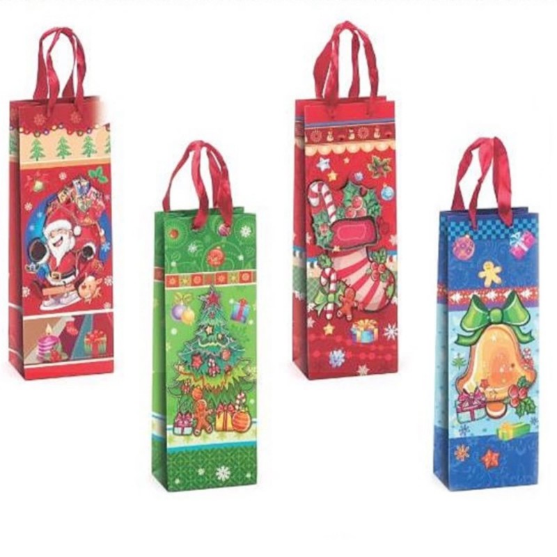 Τσάντα Χριστουγεννιάτικη 3D - Σετ 4 Σχεδίων (12,7x8,3x37εκ.) ΤΣ123 (12τμχ.)