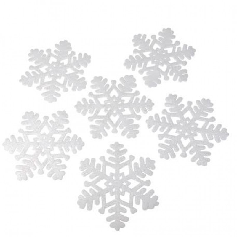 Χριστουγεννιάτικες Νιφάδες Φελιζόλ Με Γκλίτερ - Σετ 6τμχ. (20εκ.) 783213