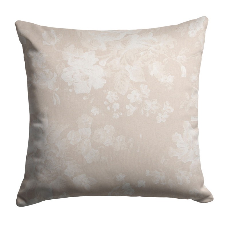 Διακοσμητικό Υφασμάτινο Μαξιλάρι - Λευκά Λουλούδια 142 (40x40εκ.)