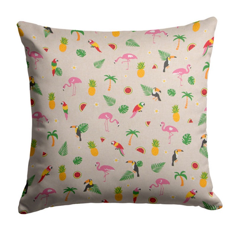 Διακοσμητικό Υφασμάτινο Μαξιλάρι - Τροπικό Φλαμίνγκο 151 (40x40εκ.)