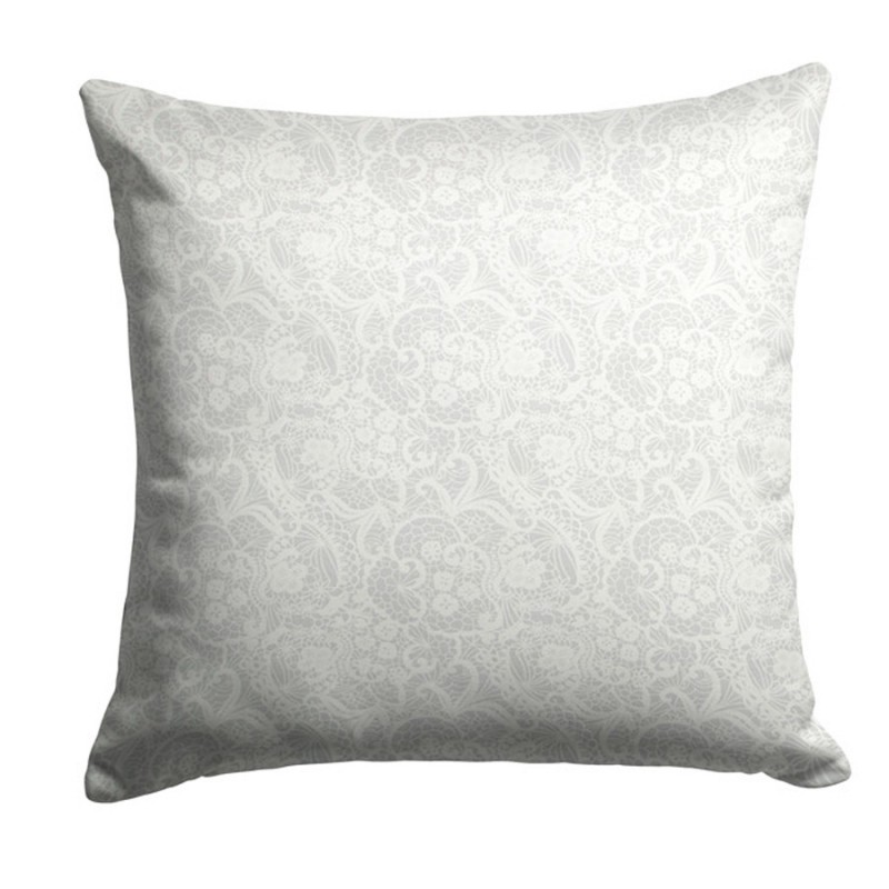 Διακοσμητικό Υφασμάτινο Μαξιλάρι - Τύπωμα Λευκή Δαντέλα 399 (40x40εκ.)