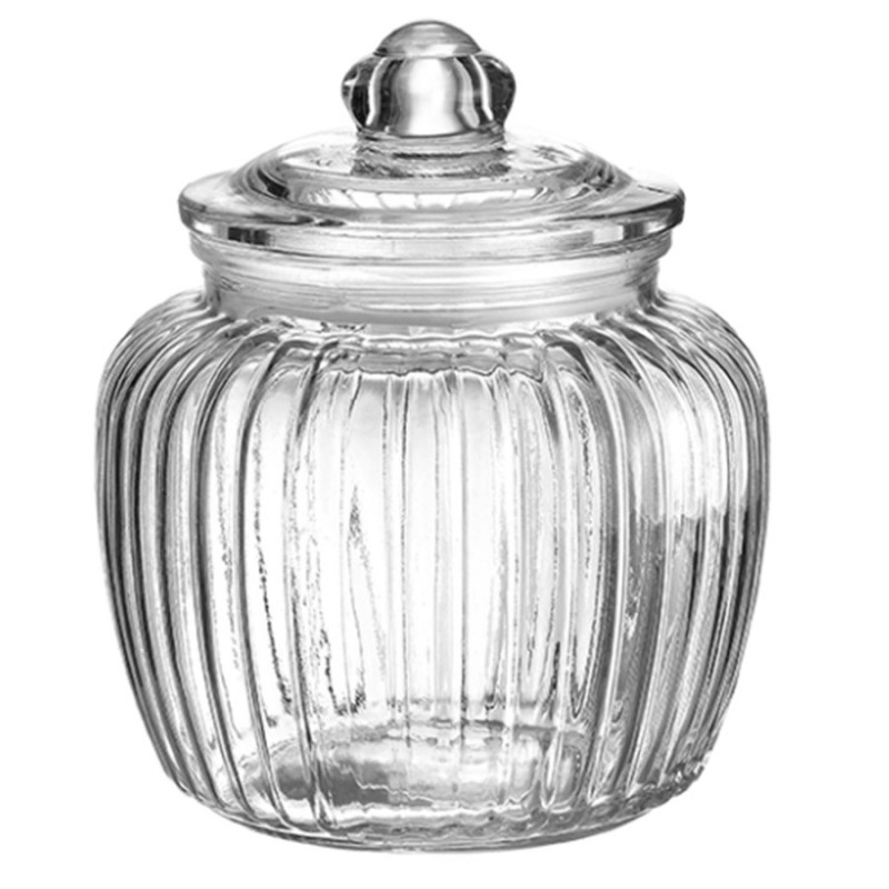 Γυάλινο Βάζο Με Καπάκι (14x18εκ.) 0152.19616