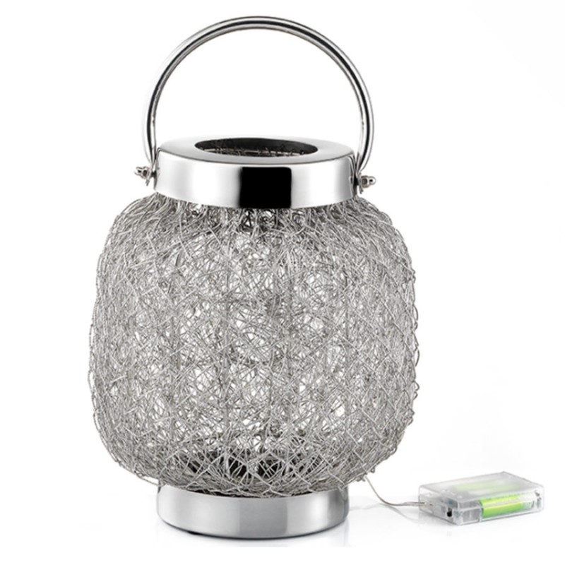 Μεταλλικό Διακοσμητικό Φανάρι Με Φωτάκια LED (22x25cm) 0496.18658