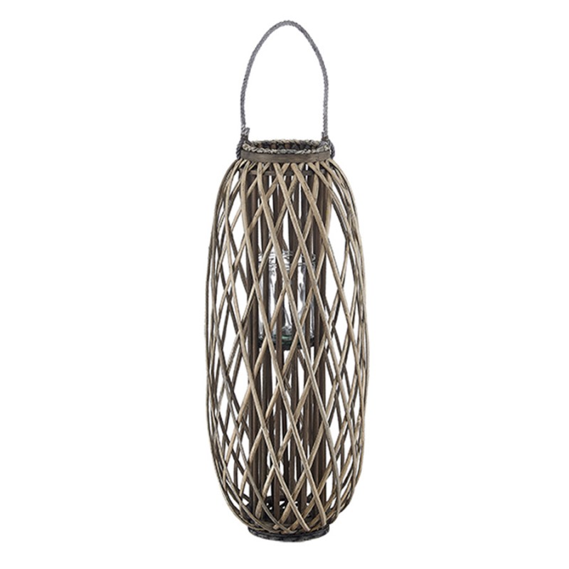 Ξύλινο Πλεκτό Διακοσμητικό Φανάρι (33x80cm) 0496.19063