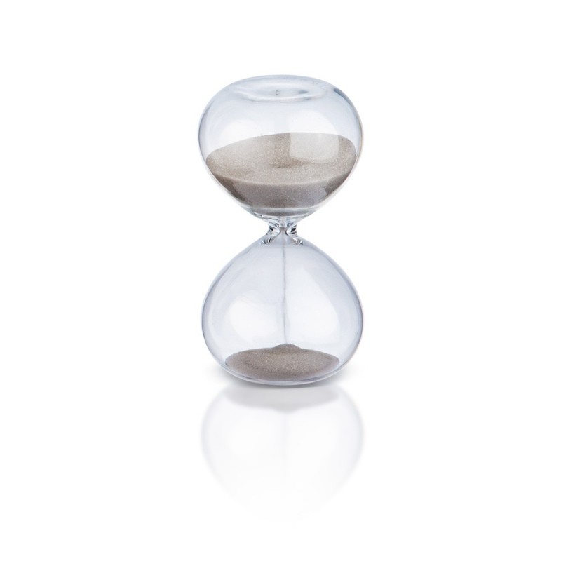Γυάλινο Διακοσμητικό Κλεψύδρα Γκρι 16Α107/177