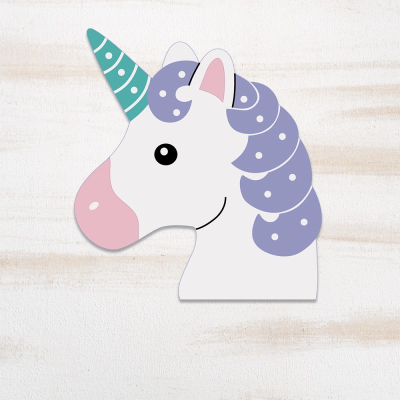 Ξύλινο Διακοσμητικό Μονόκερος (18x20εκ.) ΖΠΡ911