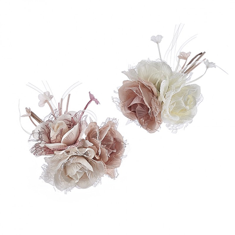 Ανθοσύνθεση Από Τριαντάφυλλα Εκρού- Σάπιο Μήλο (3τμχ) 0324.20151