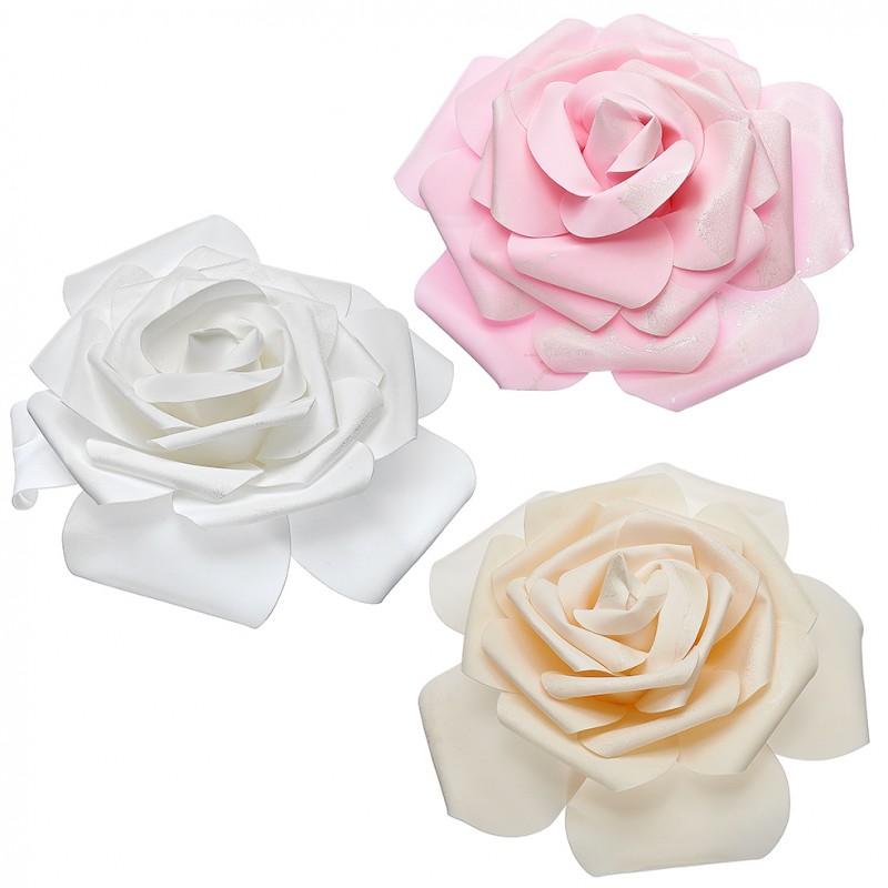 Τριαντάφυλλο Κεφάλι Από Αφρό  Λευκό  40εκ. (1τμχ) 0324.20740