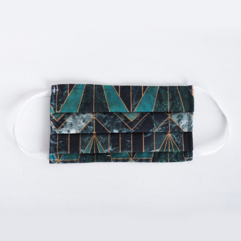 Υφασμάτινη Βαμβακερή Μάσκα Ενηλίκων - Γεωμετρικό Μάρμαρο 051