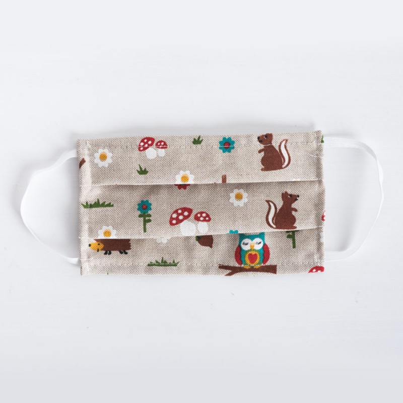 Υφασμάτινη Βαμβακερή Μάσκα Ενηλίκων - Ζωάκια Του Δάσους 263