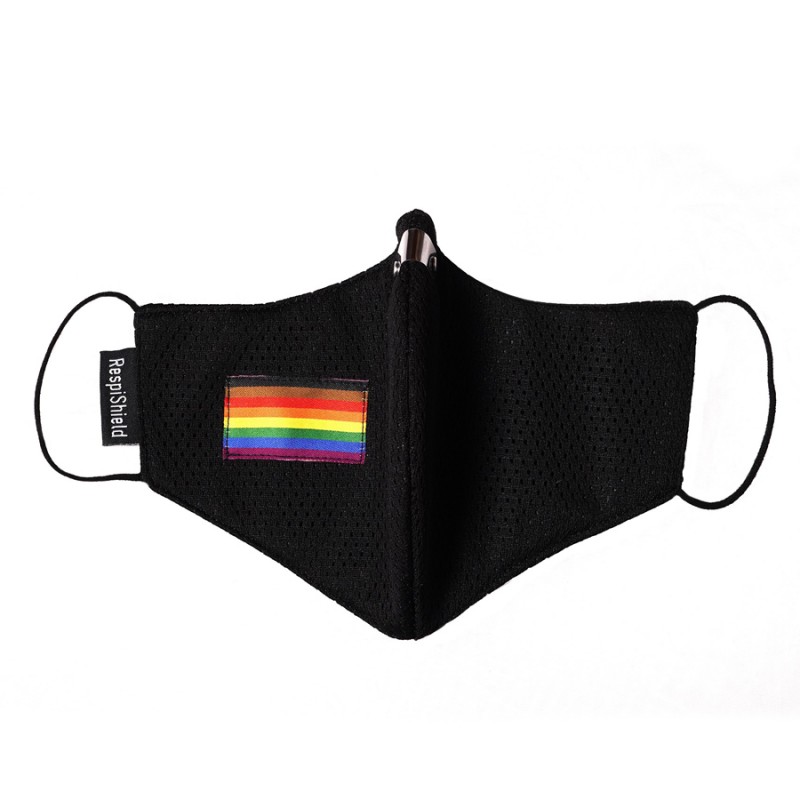 Υφασμάτινη Μάσκα Ενηλίκων - Respishield ΡΜ2.5 Small Μαύρη Pride