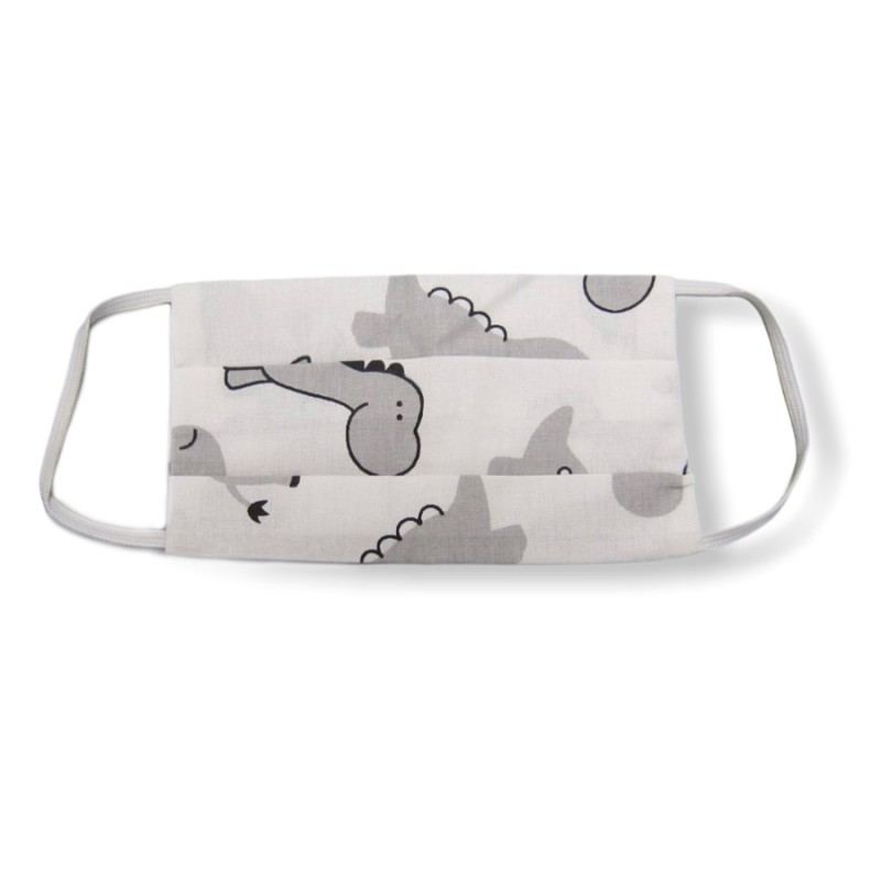 Υφασμάτινες Βαμβακερές Μάσκες  Παιδικές - Δεινόσαυρος (Σετ 2τμχ. με Θήκη) 01-10