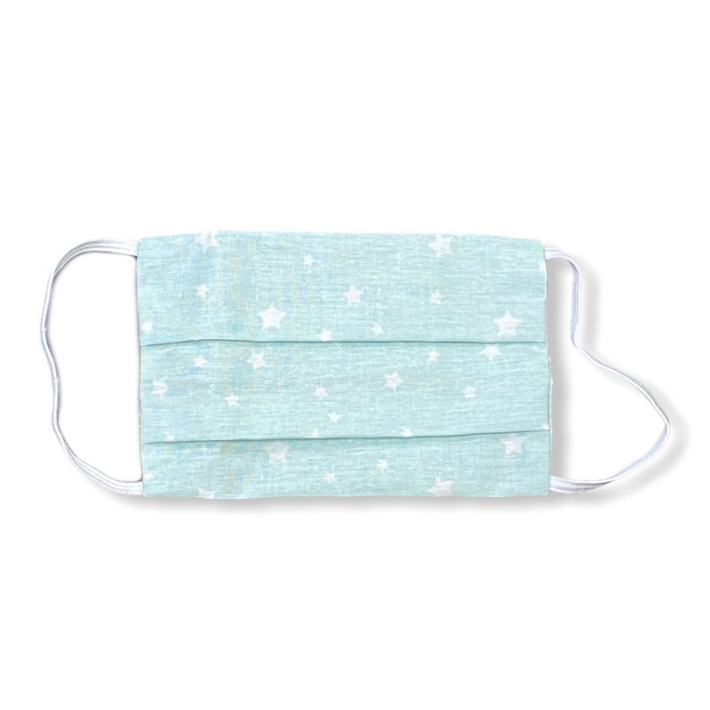 Υφασμάτινες Βαμβακερές Μάσκες  Παιδικές - Αστέρι Βεραμάν (Σετ 2τμχ. με Θήκη) 01-12