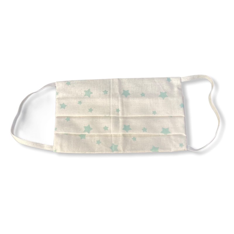 Υφασμάτινες Βαμβακερές Μάσκες  Παιδικές - Αστέρια (Σετ 2τμχ. με Θήκη) 01-21