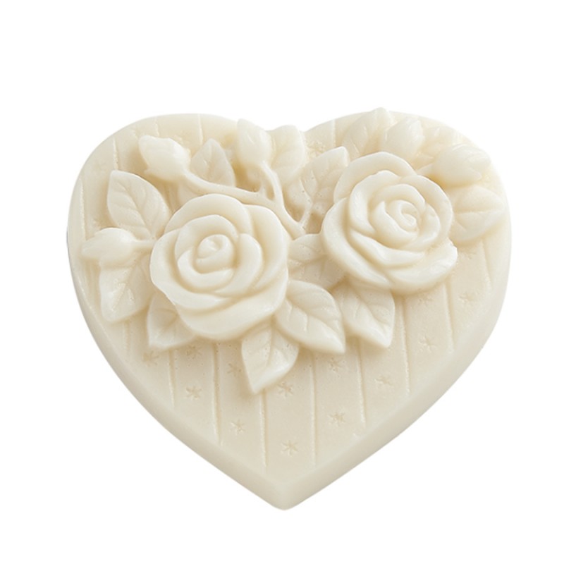 Χειροποίητο Σαπούνι Γλυκερίνης Καρδιά Εκρού 0172.19009
