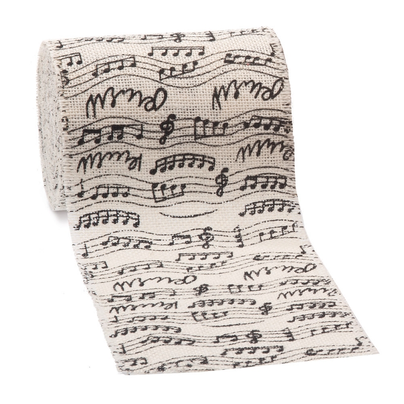 Ρολό  Από Τσουβάλι Με Νότες (15εκ.x10μ.) Δ111 |Sale -30%