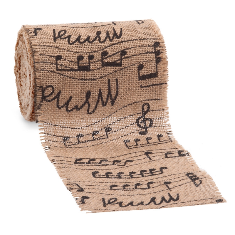 Ρολό  Από Τσουβάλι Με Νότες (15εκ.x10μ.) Δ112 |Sale -35%