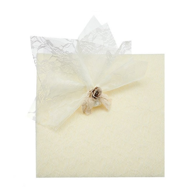 Μαντήλι Από Δαντέλα Τετράγωνο Εκρού  38x40εκ. (100τμχ.) 0210.20135