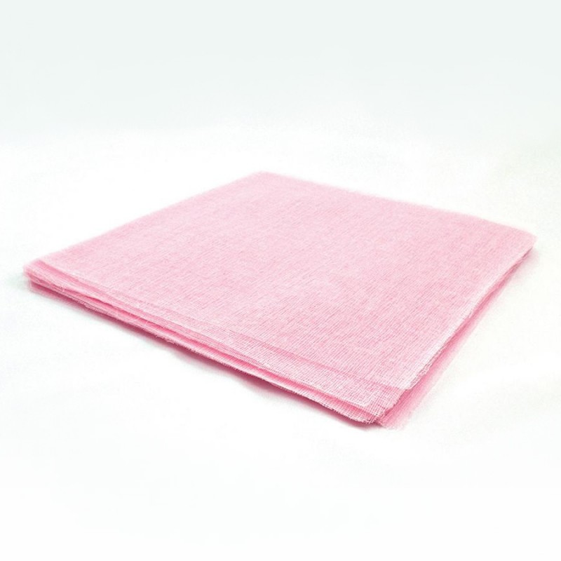 Γάζα Κολαρισμένη Τετράγωνη 27x27εκ. (50τμχ.) Ροζ