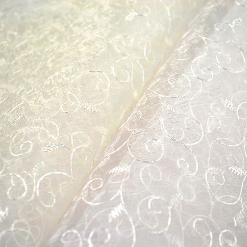 Μαντήλι Οργάντζα Με Κέντημα 45x45εκ. (50τμχ.) 042-45