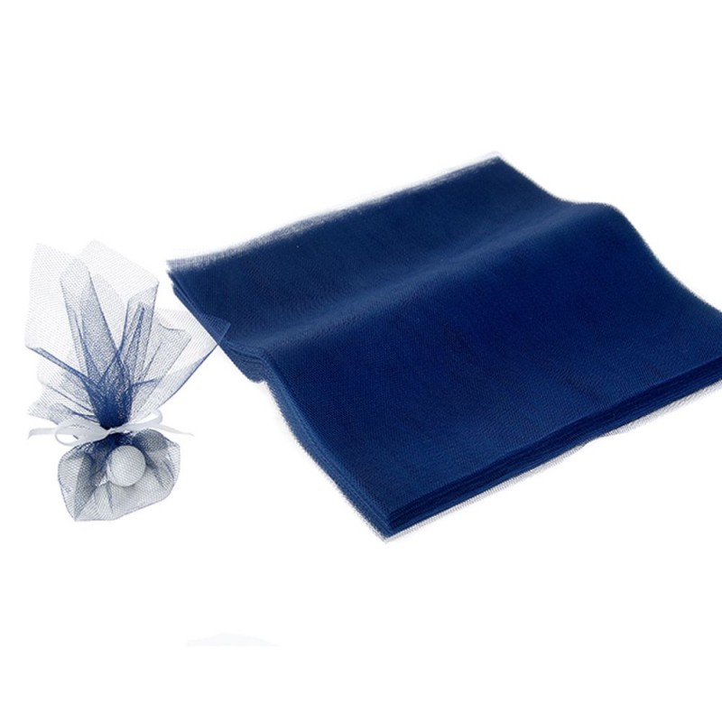 Τούλι Τετράγωνο 35x35εκ. - Χρώμα Μπλε (100τμχ.)