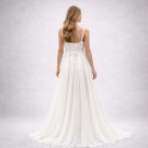 Ιβουάρ Νυφικό Μουσελίνα Με Δαντελένιο Μπούστο (Size 40-42)