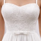 Ιβουάρ Νυφικό Μουσελίνα Με Δαντελένιο Μπούστο (Size 40-42)