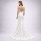 Ιβουάρ Νυφικό Γοργονέ Από Γαλλική Δαντέλα (Size 38-40)