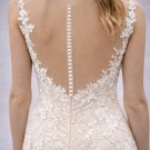 Ιβουάρ Νυφικό Γοργονέ Με Δαντέλα 3D & Διάφανη Πλάτη (Size 38-40)