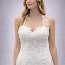 Λευκό Νυφικό Γοργονέ Με Δαντέλα & Ανοιχτή Πλάτη (Size 38-40)