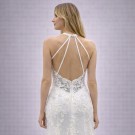 Λευκό Νυφικό Γοργονέ Με Δαντέλα & Ανοιχτή Πλάτη (Size 38-40)
