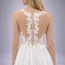 Λευκό Νυφικό Princess Με Μανίκι 3/4 & Διάφανη Πλάτη (Size 38-40)