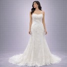 Ιβουάρ Νυφικό Γοργονέ Με Δαντέλα & Κορσέ Στην Πλάτη (Size 38-40)