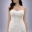 Ιβουάρ Νυφικό Γοργονέ Με Δαντέλα & Κορσέ Στην Πλάτη (Size 38-40)