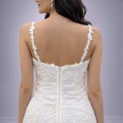 Ιβουάρ Νυφικό Γοργονέ Με Δαντέλα & Λεπτές Τιράντες (Size 38-40)