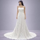 Ιβουάρ Νυφικό Σε Γραμμή Α Με Τιράντες & Δαντέλα (Size 38-40)