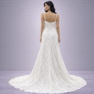 Ιβουάρ Νυφικό Σε Γραμμή Α Με Τιράντες & Δαντέλα (Size 38-40)