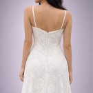 Ιβουάρ Νυφικό Σε Γραμμή Α Με Τιράντες & Δαντέλα (Size 38-40)