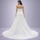 Λευκό Νυφικό Στράπλες Σε Γραμμή Α (Size 40-42)