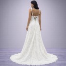 Λευκό Νυφικό Σε Γραμμή Α Με Τιράντες & Δαντέλα (Size 38-40)