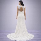 Ιβουάρ Νυφικό Σε Ίσια Γραμμή Με V Ντεκολτέ (Size 40-42)