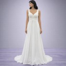 Ιβουάρ Νυφικό Σε Γραμμή Α Με V Ντεκολτέ (Size 40-42)