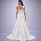 Λευκό Νυφικό Σε Γραμμή Α Με Φαρδιές Τιράντες (Size 42-44)