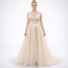 Ιβουάρ Νυφικό Με Μακριά Μανίκια (Size 44-46)