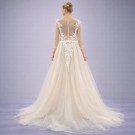 Ιβουάρ Νυφικό Με Μακριά Μανίκια (Size 44-46)