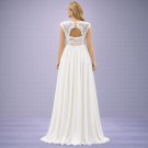 Ιβουάρ Νυφικό Με Δαντέλα & Ανοιχτή Πλάτη (Size 40-42)