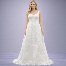 Ιβουάρ Νυφικό Με Δαντέλα Και Χιαστί Τιράντες Πίσω (Size 44-46)