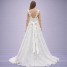 Λευκό Νυφικό Με Δαντέλα & Τιράντες (Size 40-42)