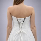 Λευκό Νυφικό Strapless Με Δαντέλα & Κορσέ Πλάτης (Size 38-40)