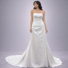 Λευκό Νυφικό Strapless Με Κέντημα (Size 42-44)